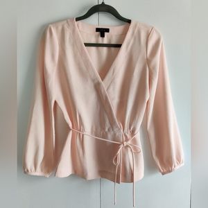 J. Crew peach wrap top